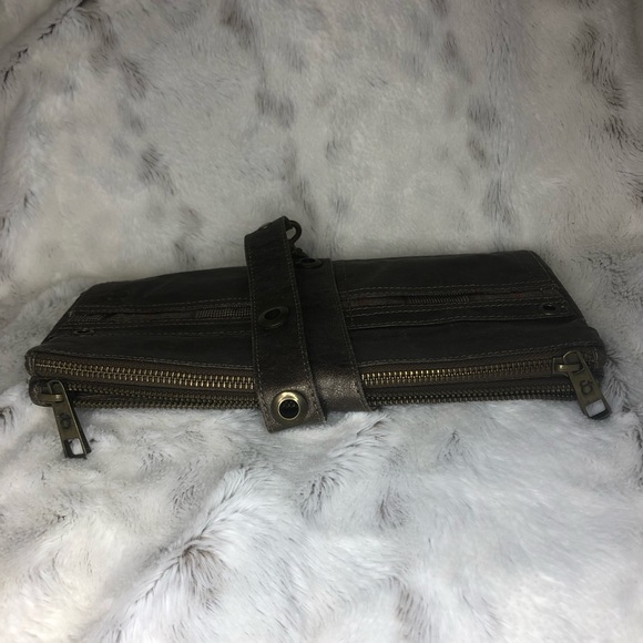 Matt & Nat Metallic Bronze Fold Over Clutch - Picture 3 of 4